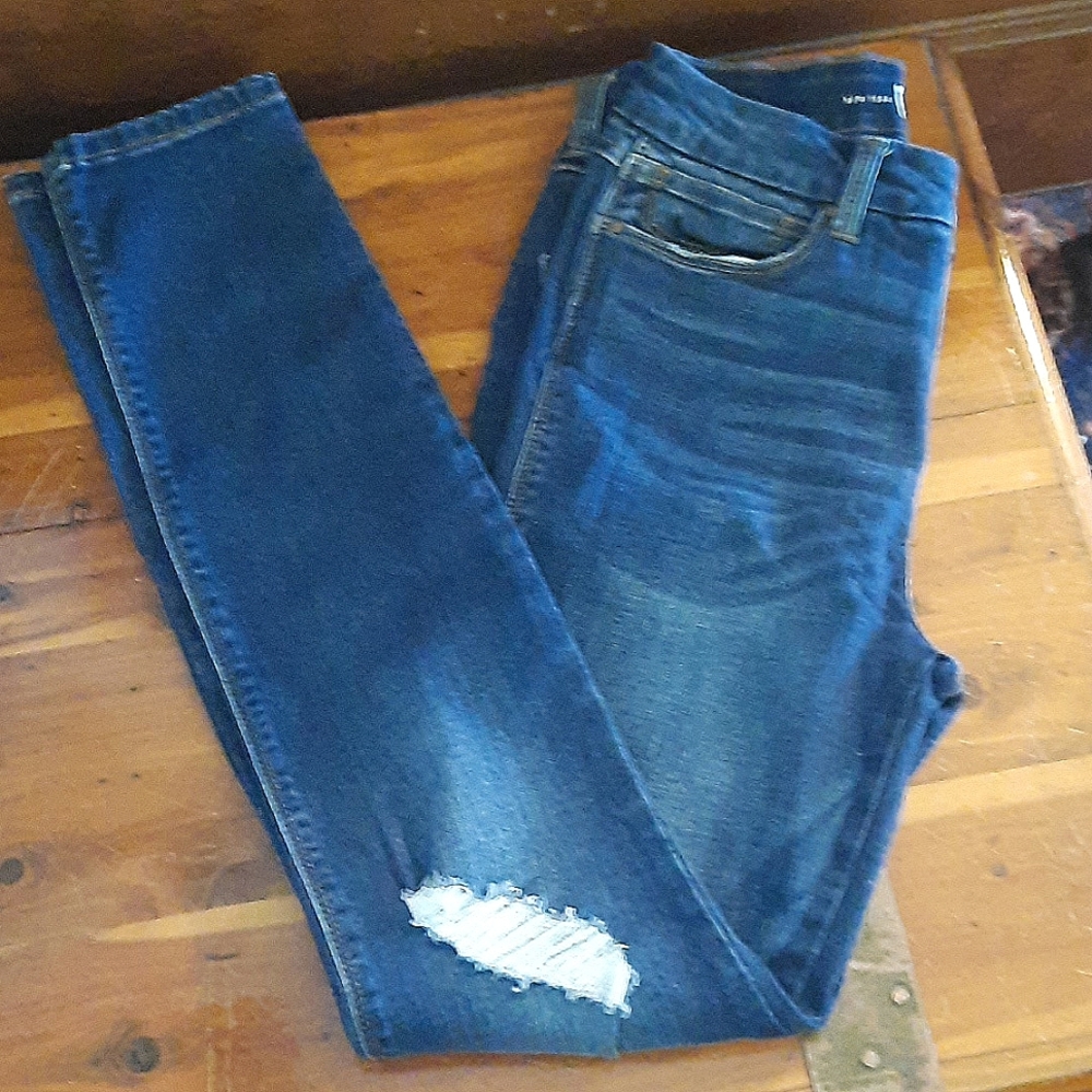 Rewash distressed high rise jeans